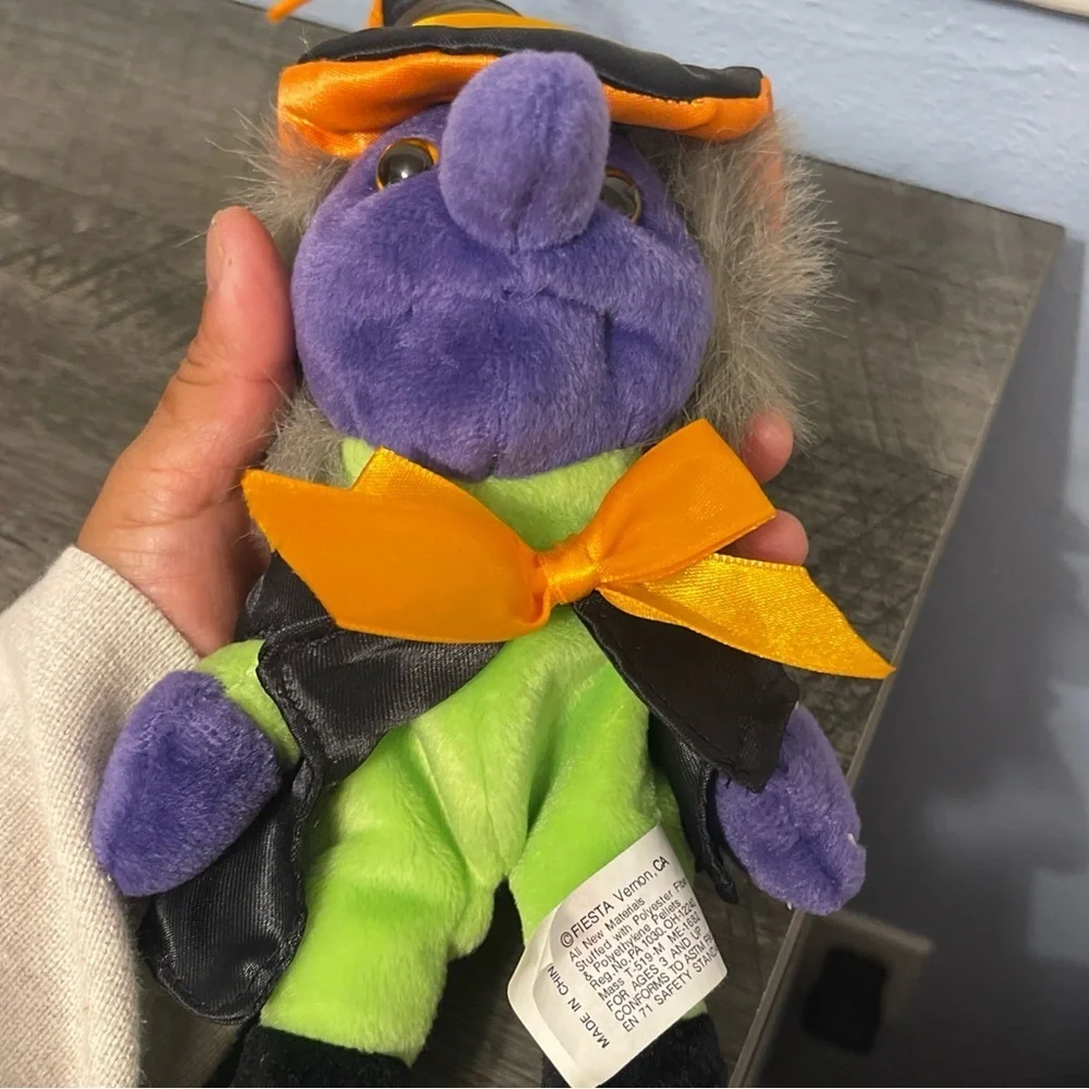 Fiesta Halloween Witch Plush in Green and Purple